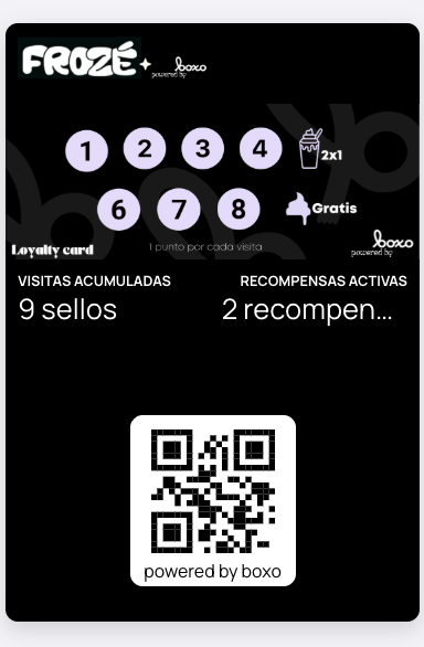 Tarjeta Boxo