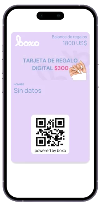 iPhone con gift card morada de $300